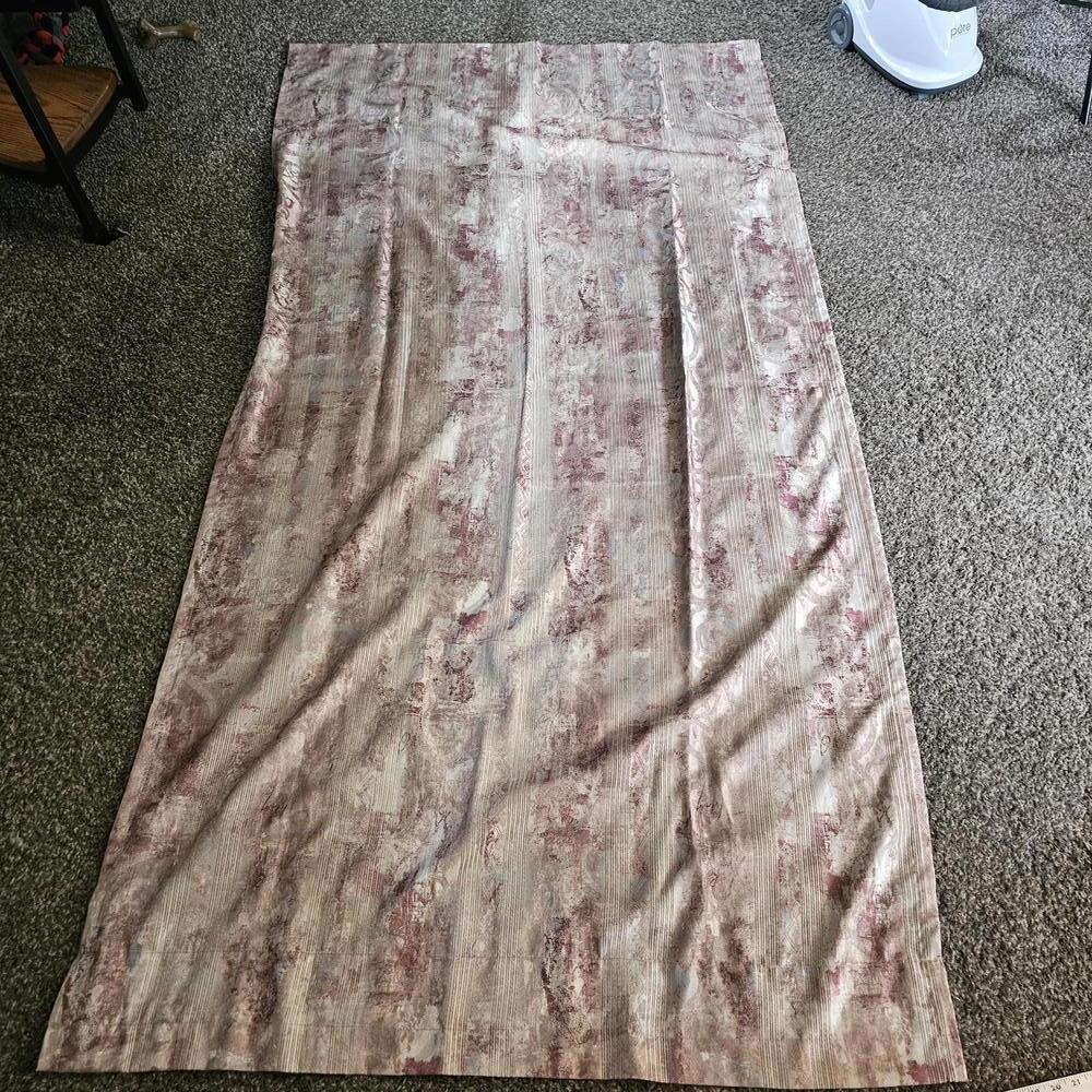 Tan/Brown/Mauve Rod Pocket Curtains - Picture 5 of 6
